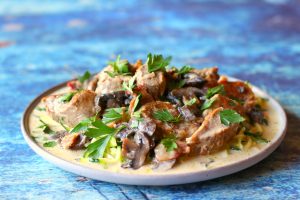 Keto Pork Stroganoff ~ The Instant Pot Keto Cookbook